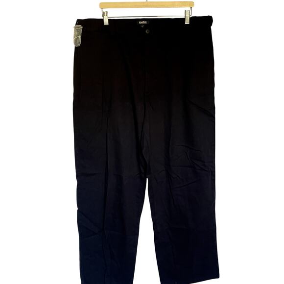 King Size black trousers men's size 42 40 tall cotton pants business casual - Picture 1 of 8